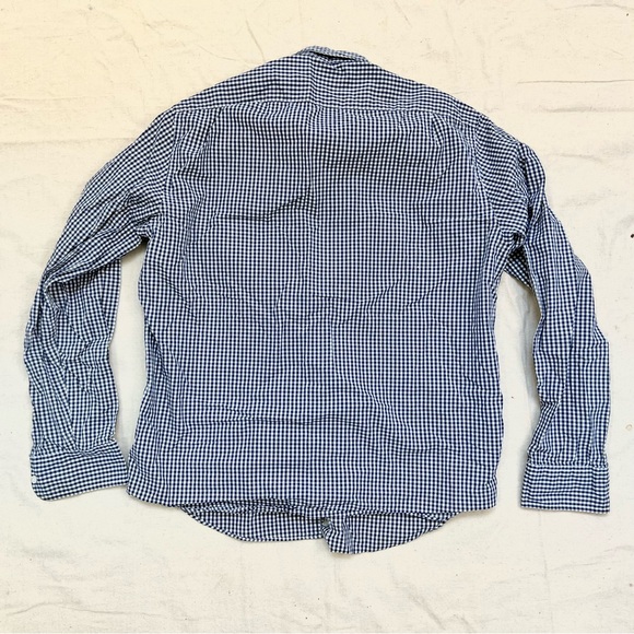 🏆J Crew 🏆 Blue Gingham Checkered Button Down Shirt Size L - Picture 3 of 8
